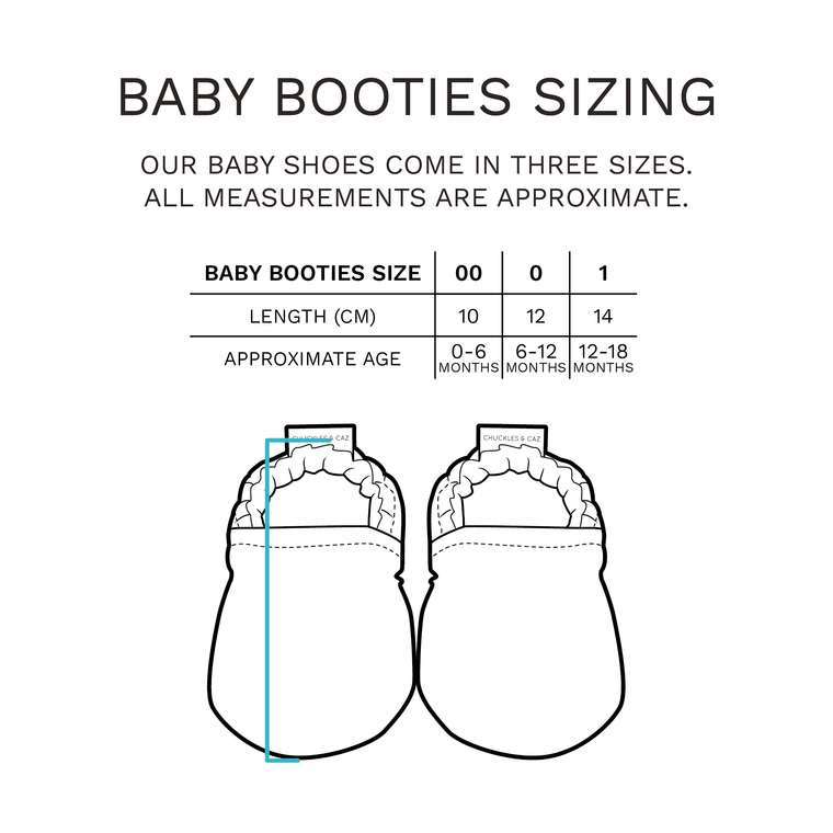 Baby Booties Sizing - Chuckles & Caz
