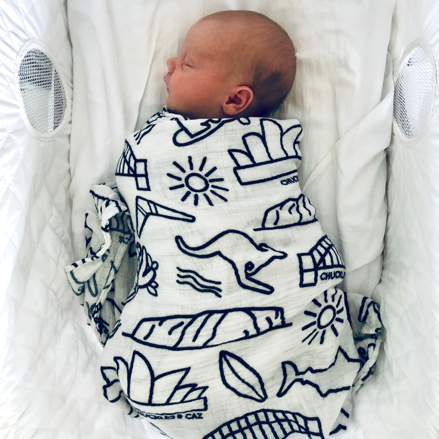 Australian Icon Muslin Swaddle - Chuckles & Caz