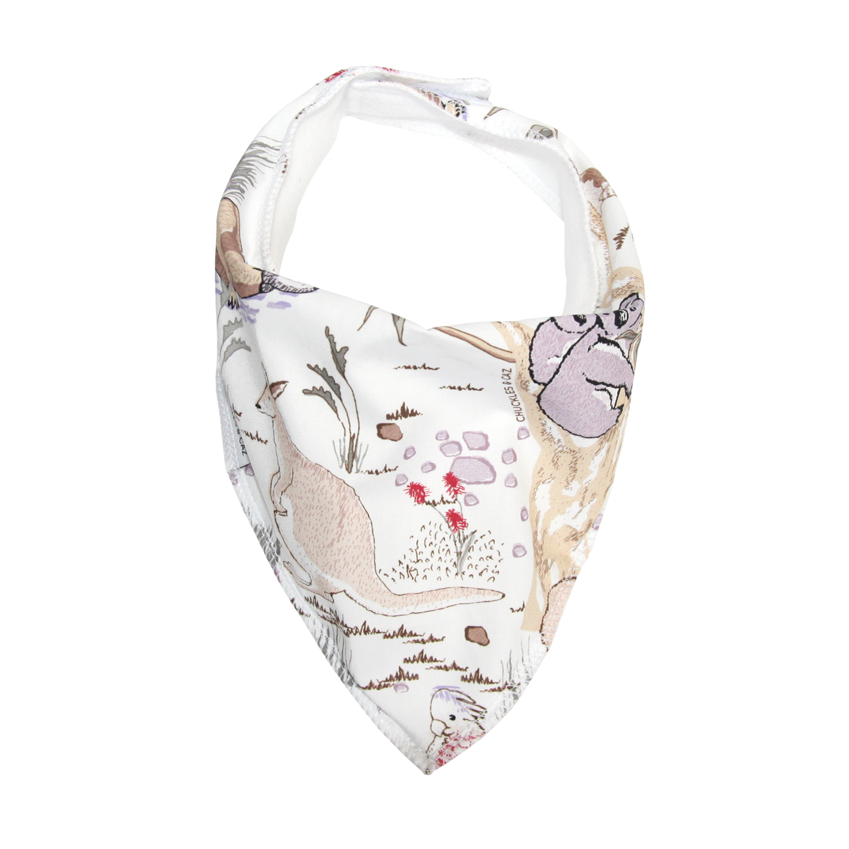 Australian Sketched Animals Print Pocket Tee & matching Dribble Bib - Gift Set - Chuckles & Caz