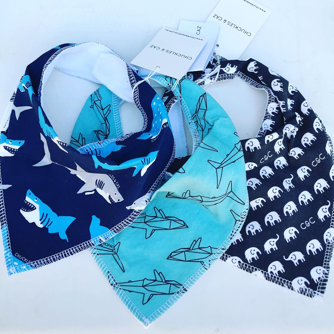 Shark Dribble Bib - Chuckles & Caz