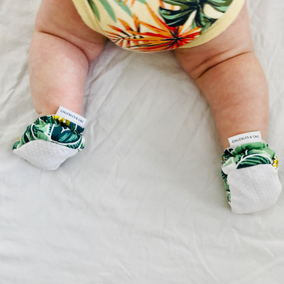 Tropical Palm Baby Booties - Chuckles & Caz