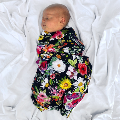 Reversible Neoprene Tote Bag & Muslin Swaddle - Gift Set - Chuckles & Caz