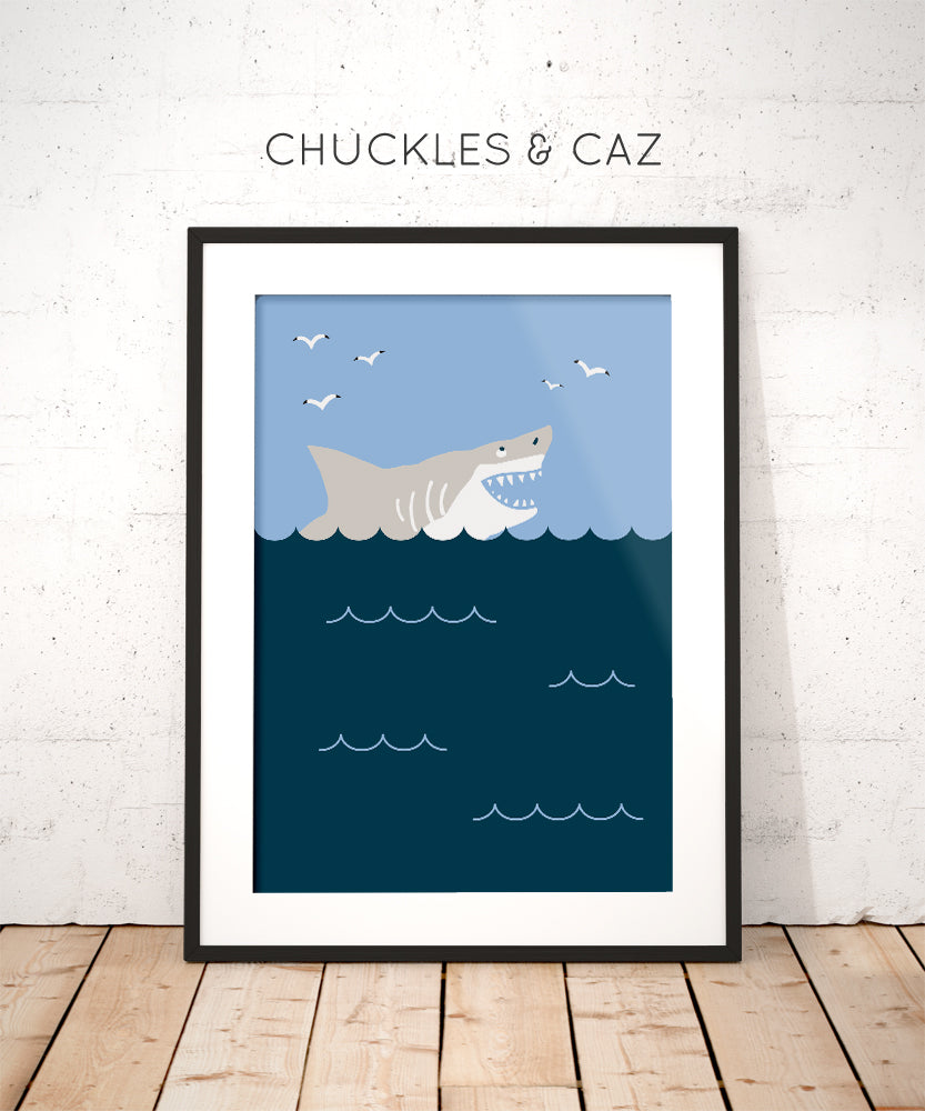Bitey Shark Digital Artwork - Chuckles & Caz