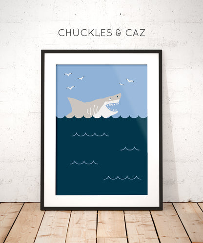 Bitey Shark Digital Artwork - Chuckles & Caz