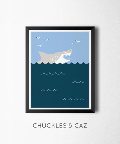 Bitey Shark Digital Artwork - Chuckles & Caz