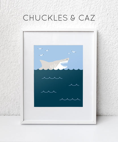 Bitey Shark Digital Artwork - Chuckles & Caz