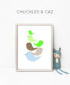 Little Green Birds In A Pile Digital Artwork - Chuckles & Caz