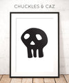 Black Skull Digital Artwork - Chuckles & Caz