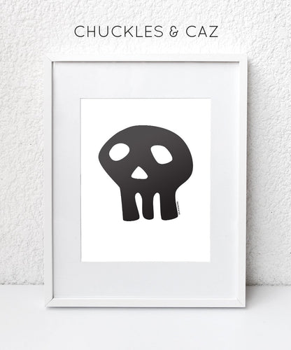 Black Skull Digital Artwork - Chuckles & Caz