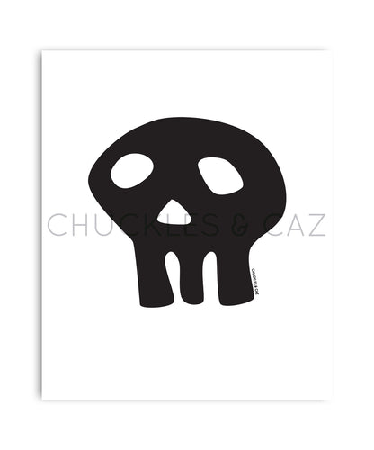 Black Skull Digital Artwork - Chuckles & Caz