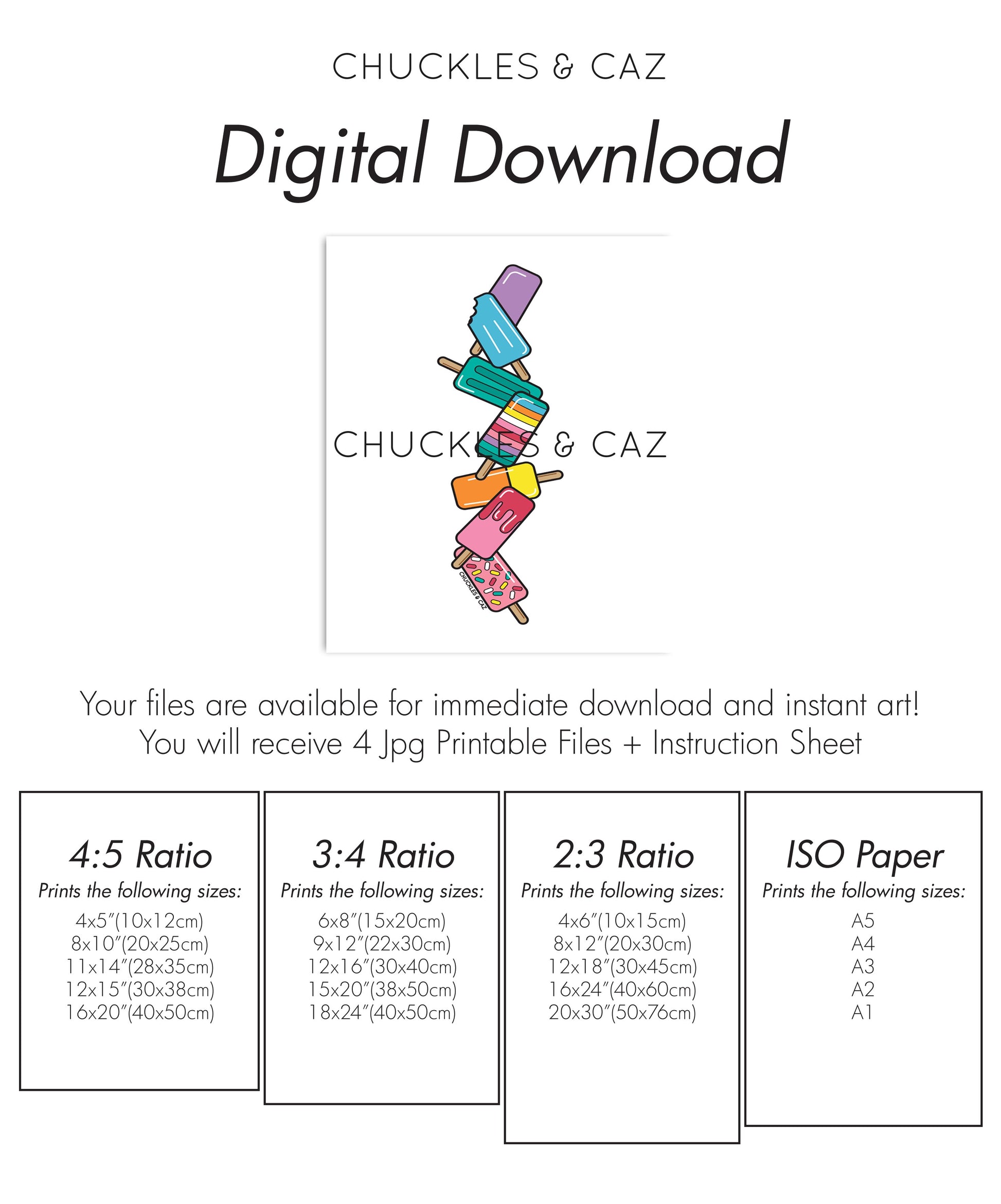 White Stack Ice Blocks Digital Artwork - Chuckles & Caz