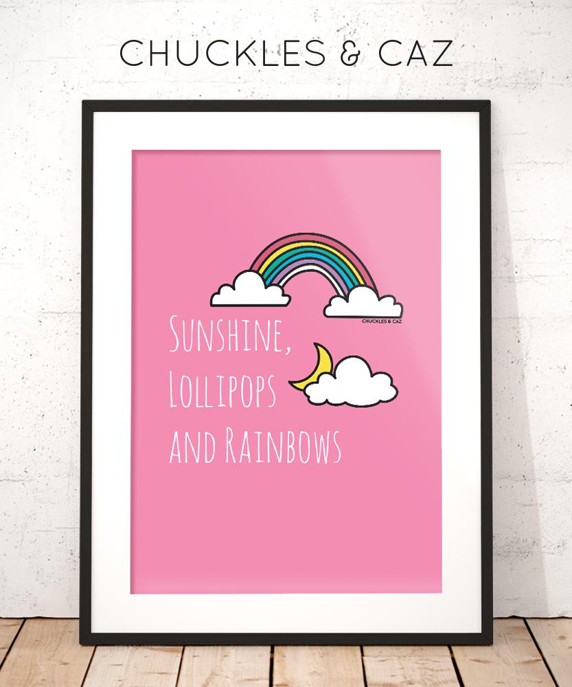Sunshine, Lollipops & Rainbows Digital Artwork - Chuckles & Caz