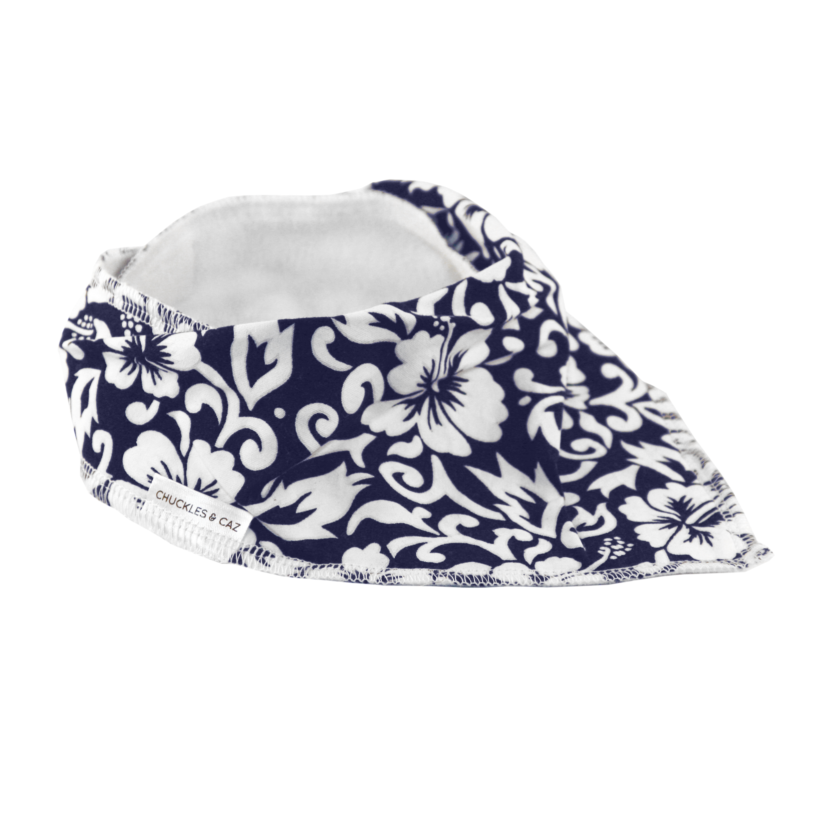 Dark Blue Hawaiian Dribble Bib - Chuckles & Caz