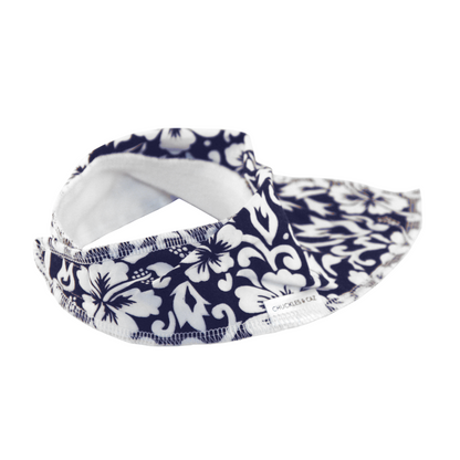 Dark Blue Hawaiian Dribble Bib - Chuckles & Caz