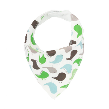 Fluro Green Bird Dribble Bib - Chuckles & Caz