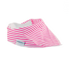 Fluro Pink Mini Stripe Dribble Bib - Chuckles & Caz