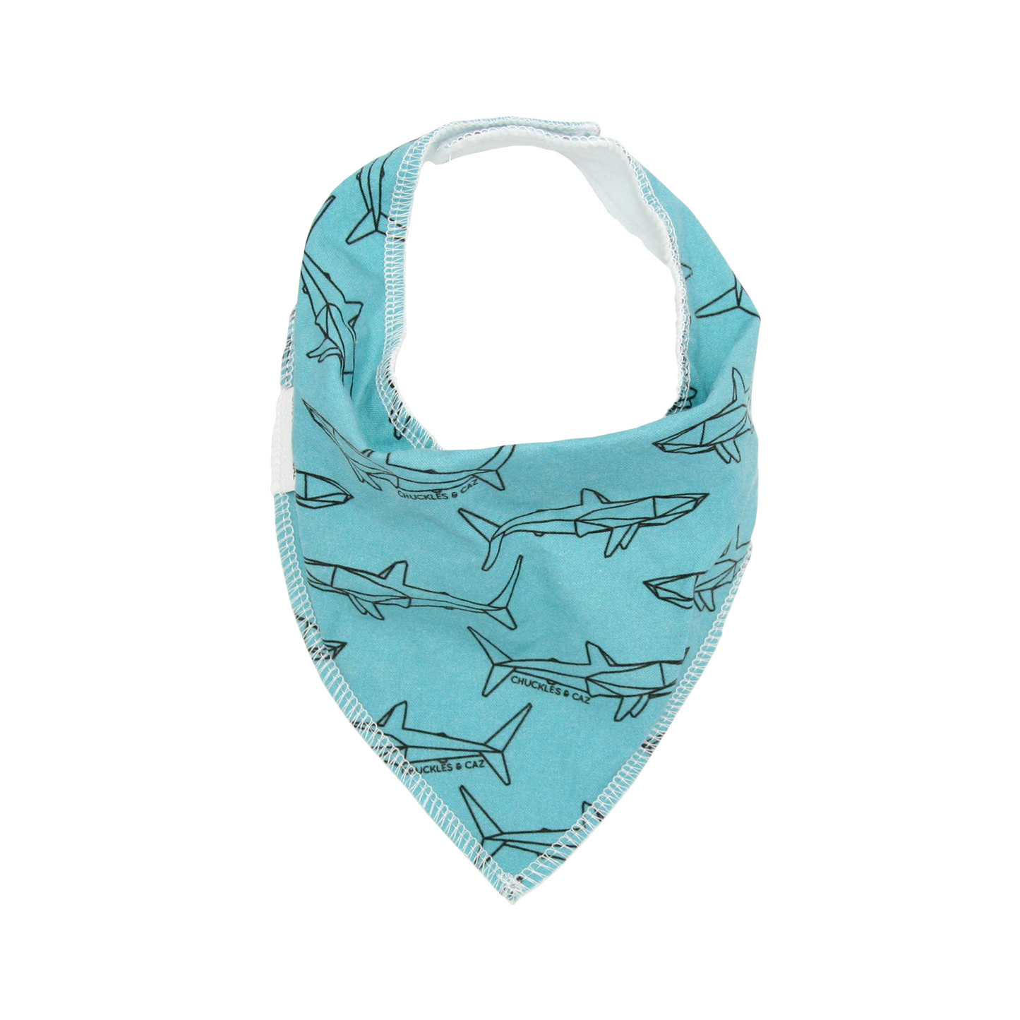 Geo Shark Dribble Bib - Chuckles & Caz