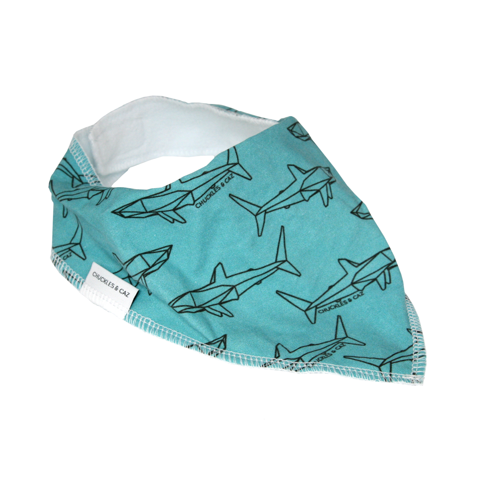 Geo Shark Dribble Bib - Chuckles & Caz