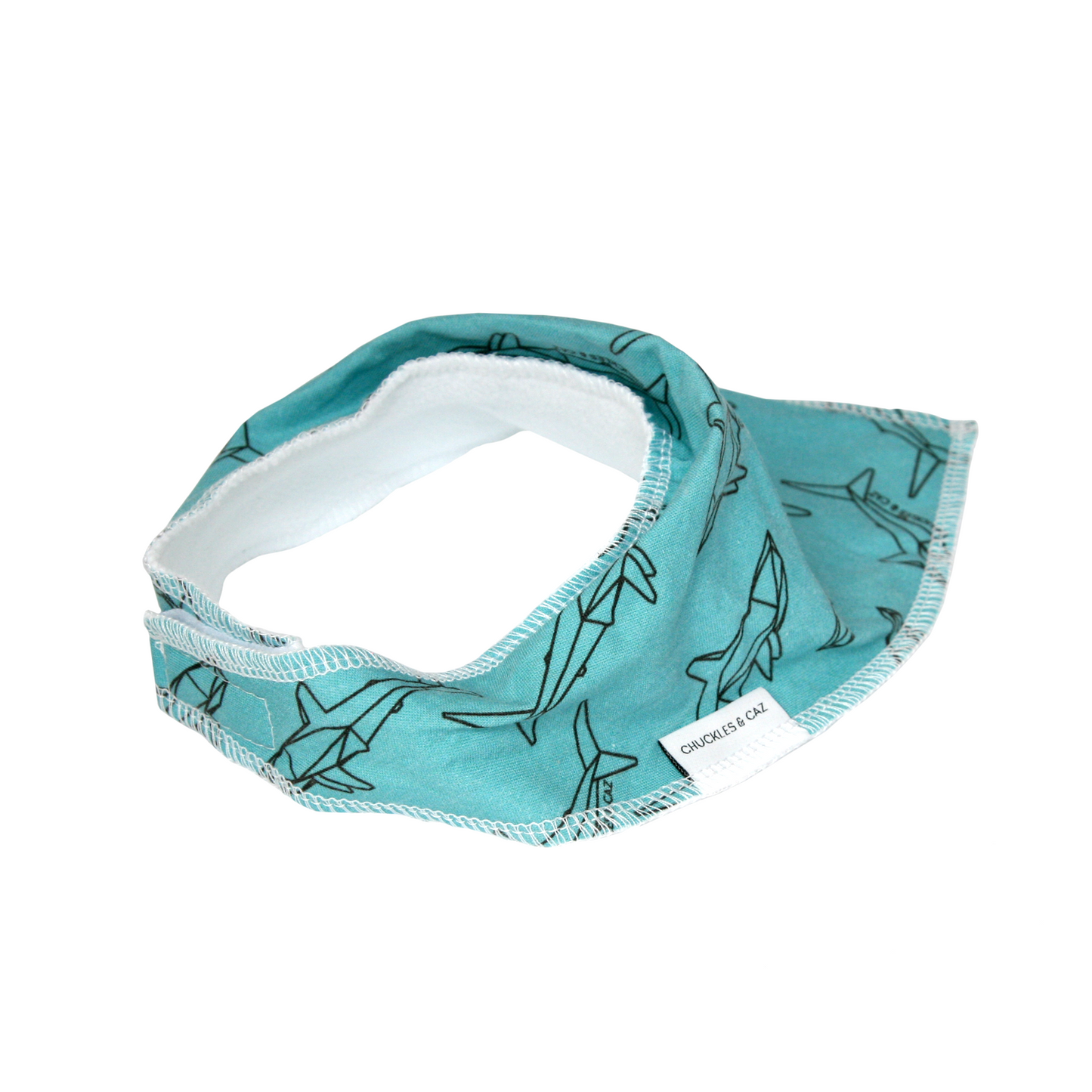 Geo Shark Dribble Bib - Chuckles & Caz