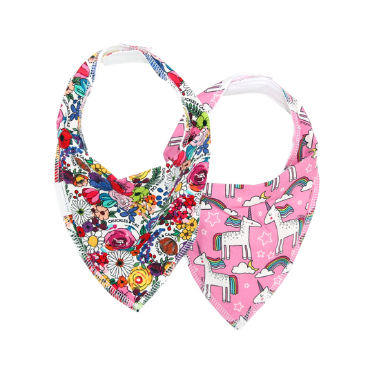 Girls Dribble Bib 2pk - Gift Set 2 - Chuckles & Caz