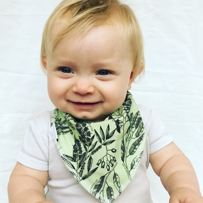 Green Gumleaf Dribble Bib - Chuckles & Caz