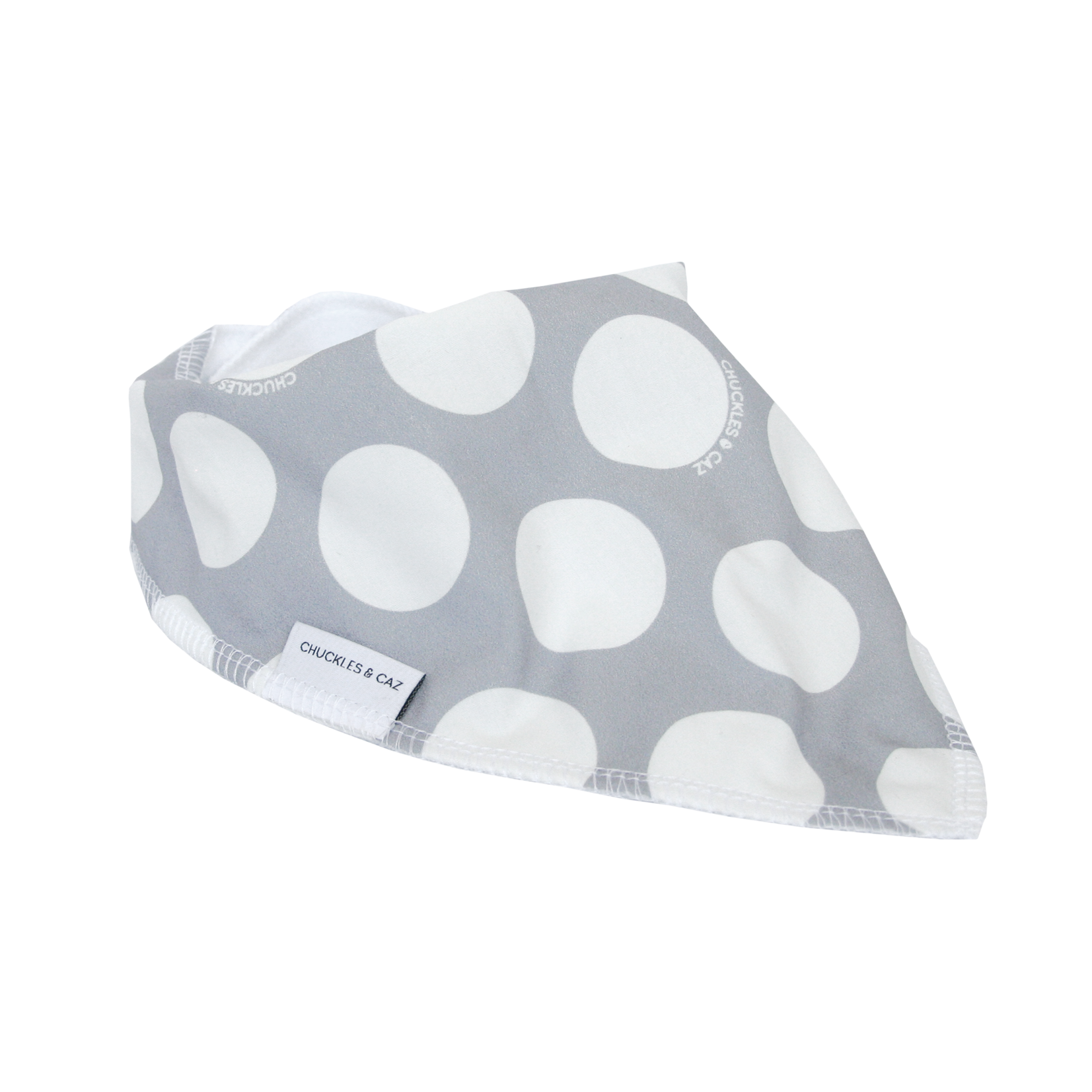Grey Spot Dribble Bib - Chuckles & Caz