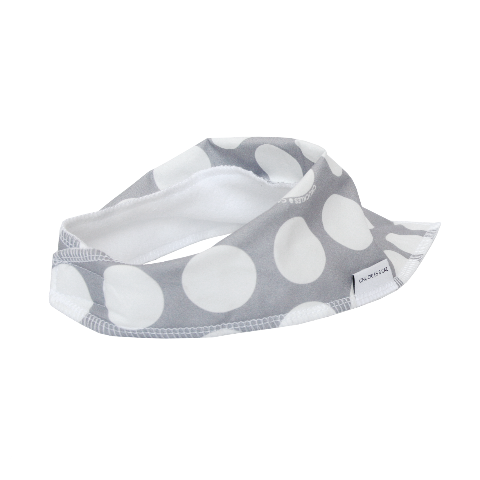 Grey Spot Dribble Bib - Chuckles & Caz