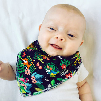 Jungle Baby Booties & matching Dribble Bib - Gift Set - Chuckles & Caz