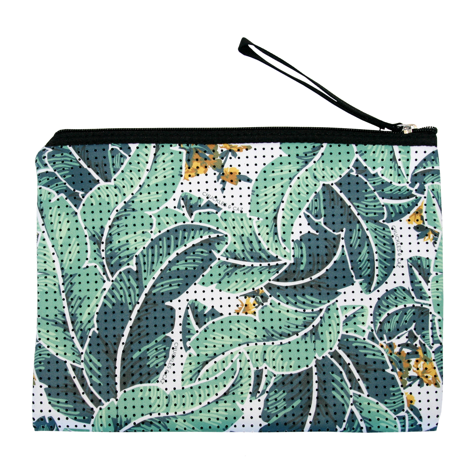 Large Tropical Palm Neoprene Purse - Chuckles & Caz