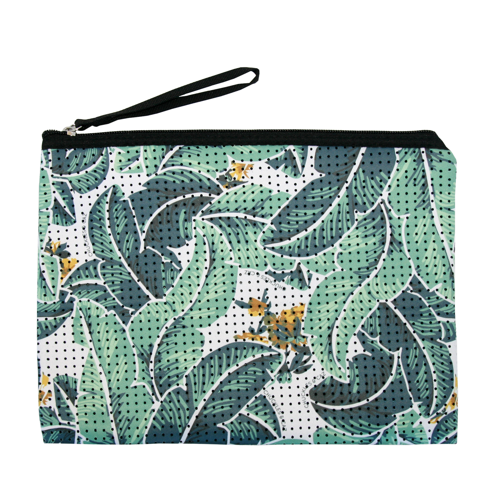 Large Tropical Palm Neoprene Purse - Chuckles & Caz