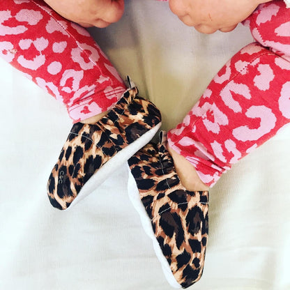 Leopard Baby Booties - Chuckles & Caz