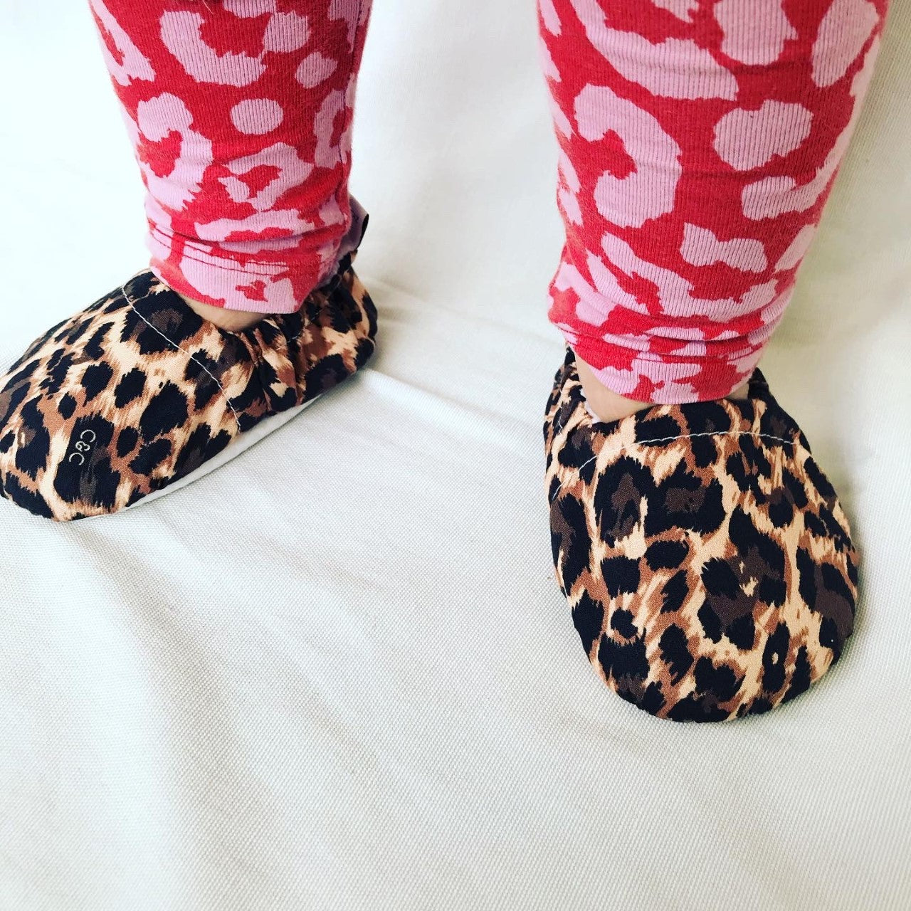 Leopard Baby Booties - Chuckles & Caz