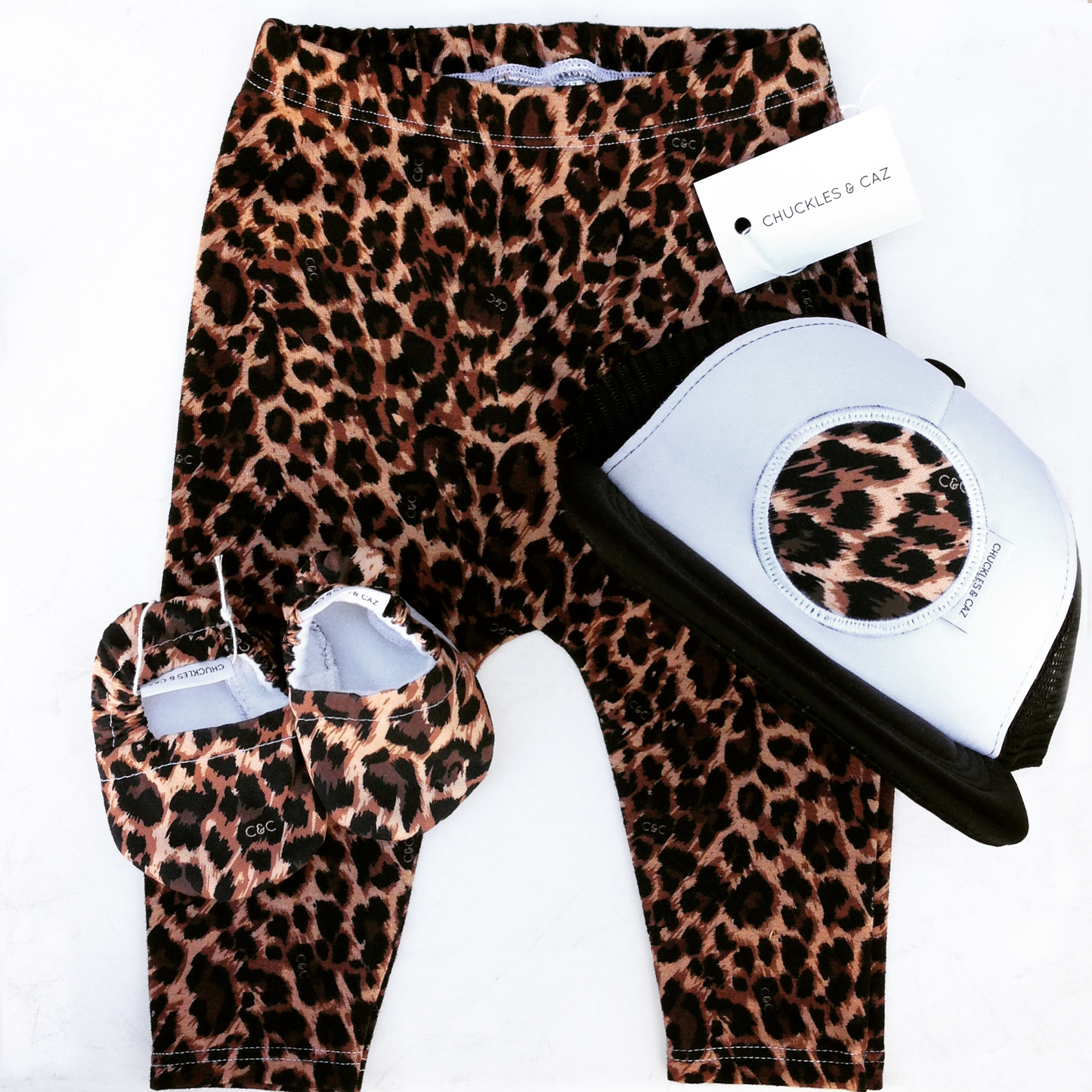 Leopard Baby Booties - Chuckles & Caz