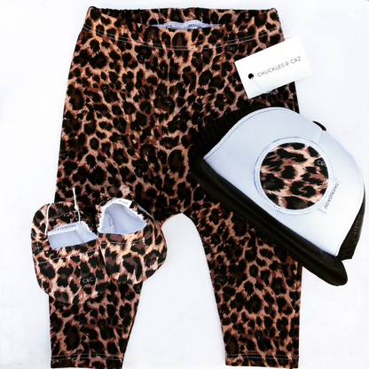 Leopard Baby Booties - Chuckles & Caz