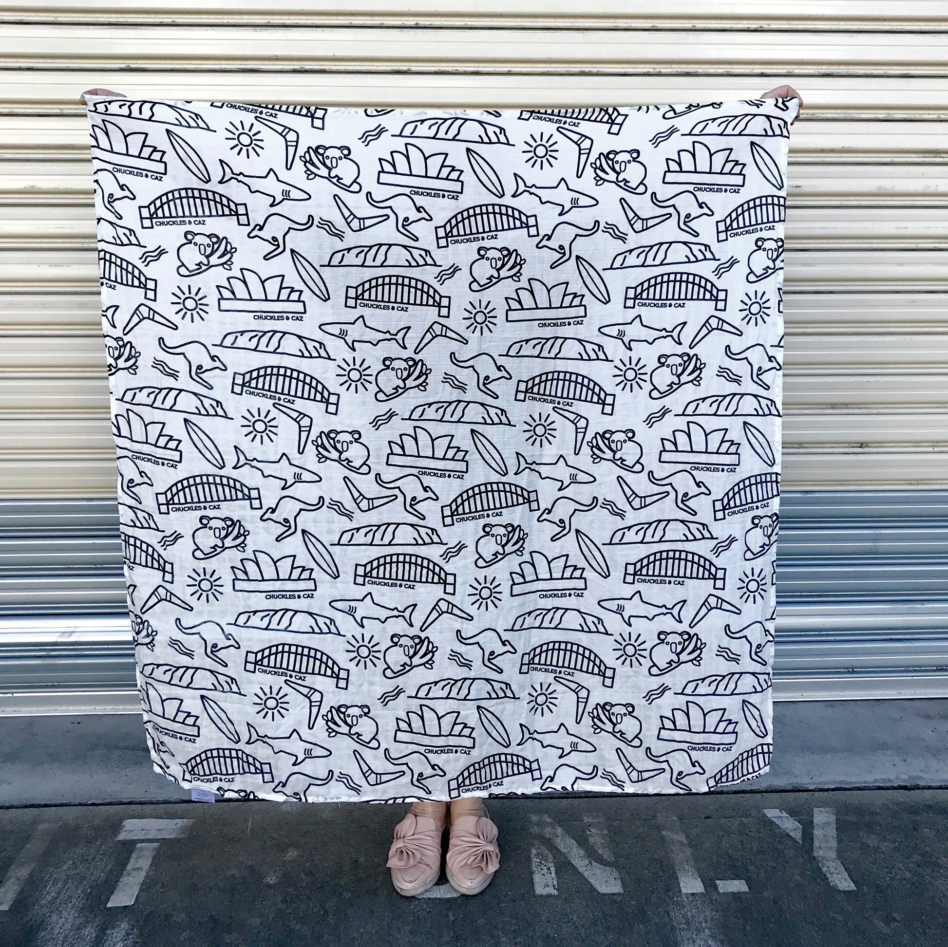 Australian Icon Muslin Swaddle - Chuckles & Caz