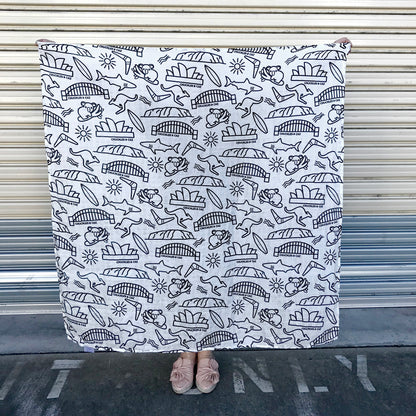 Australian Icon Muslin Swaddle - Chuckles & Caz