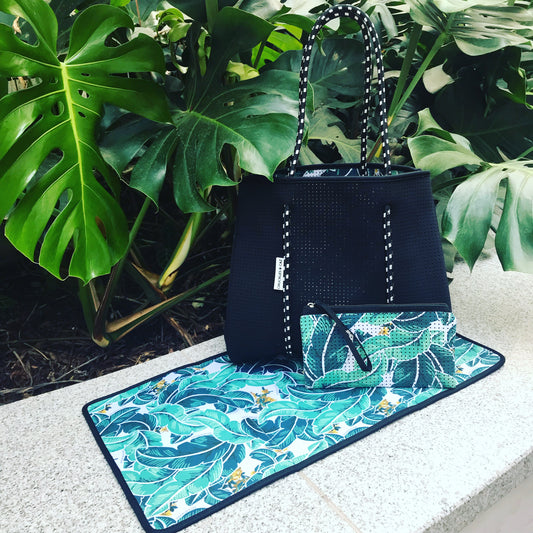 Reversible Neoprene Tote Bag & Changing Mat - Gift Set - Chuckles & Caz