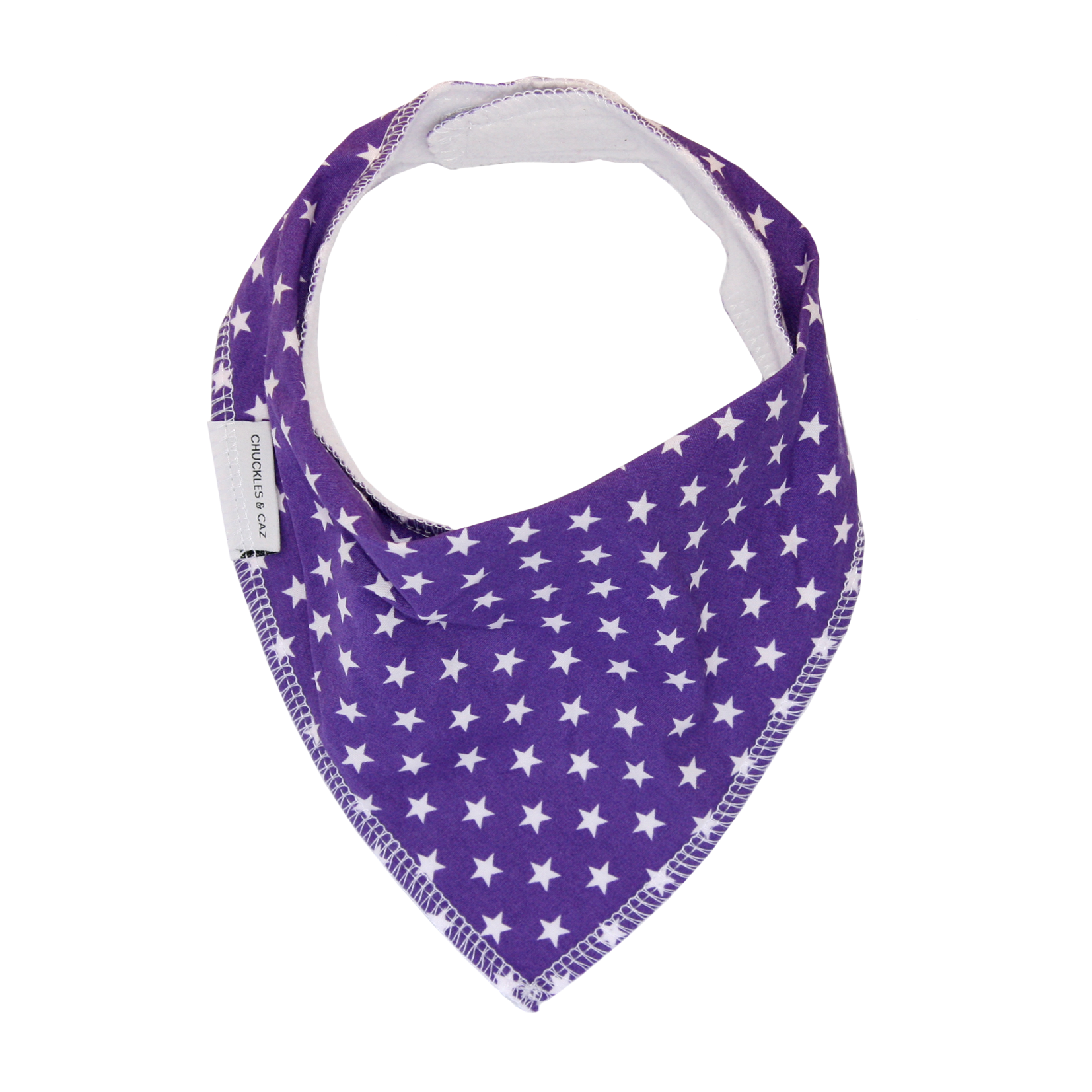 Purple Stars Dribble Bib - Chuckles & Caz