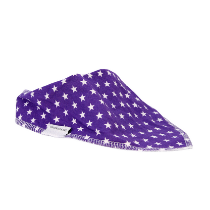 Purple Stars Dribble Bib - Chuckles & Caz