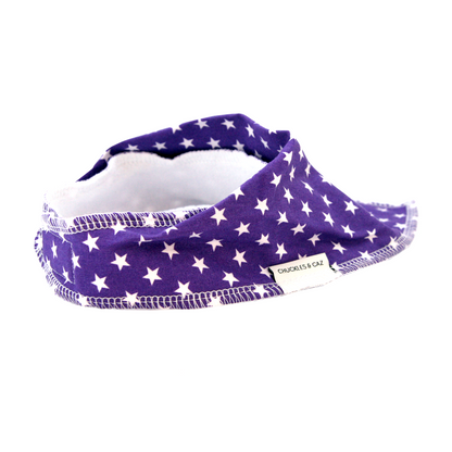 Purple Stars Dribble Bib - Chuckles & Caz