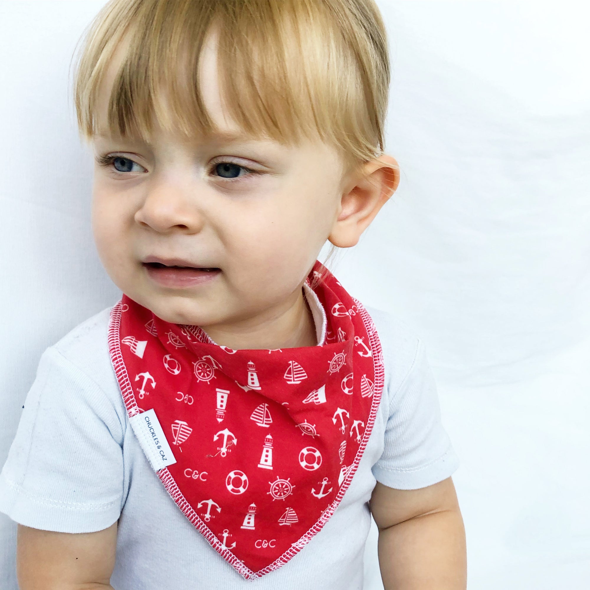 Red hot sale dribble bib