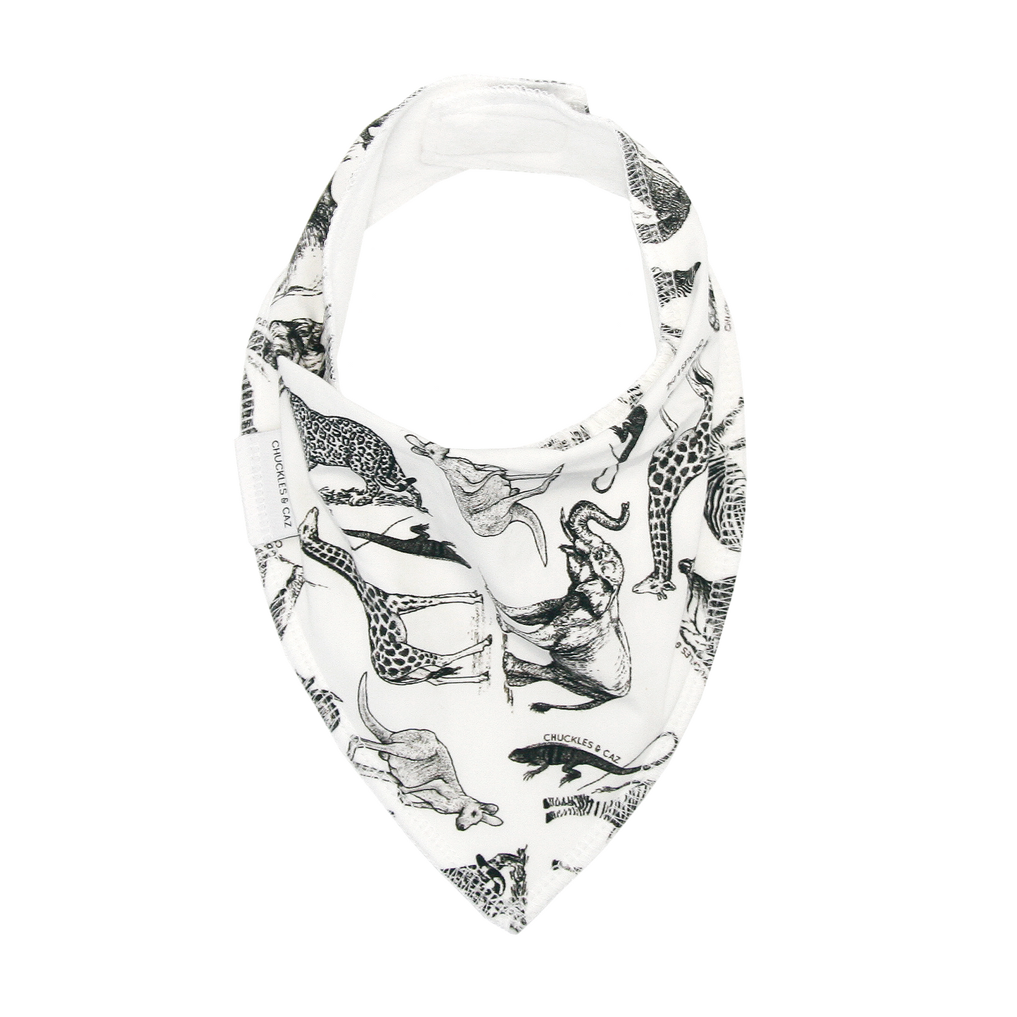 Sketchy Animals Dribble Bib - Chuckles & Caz