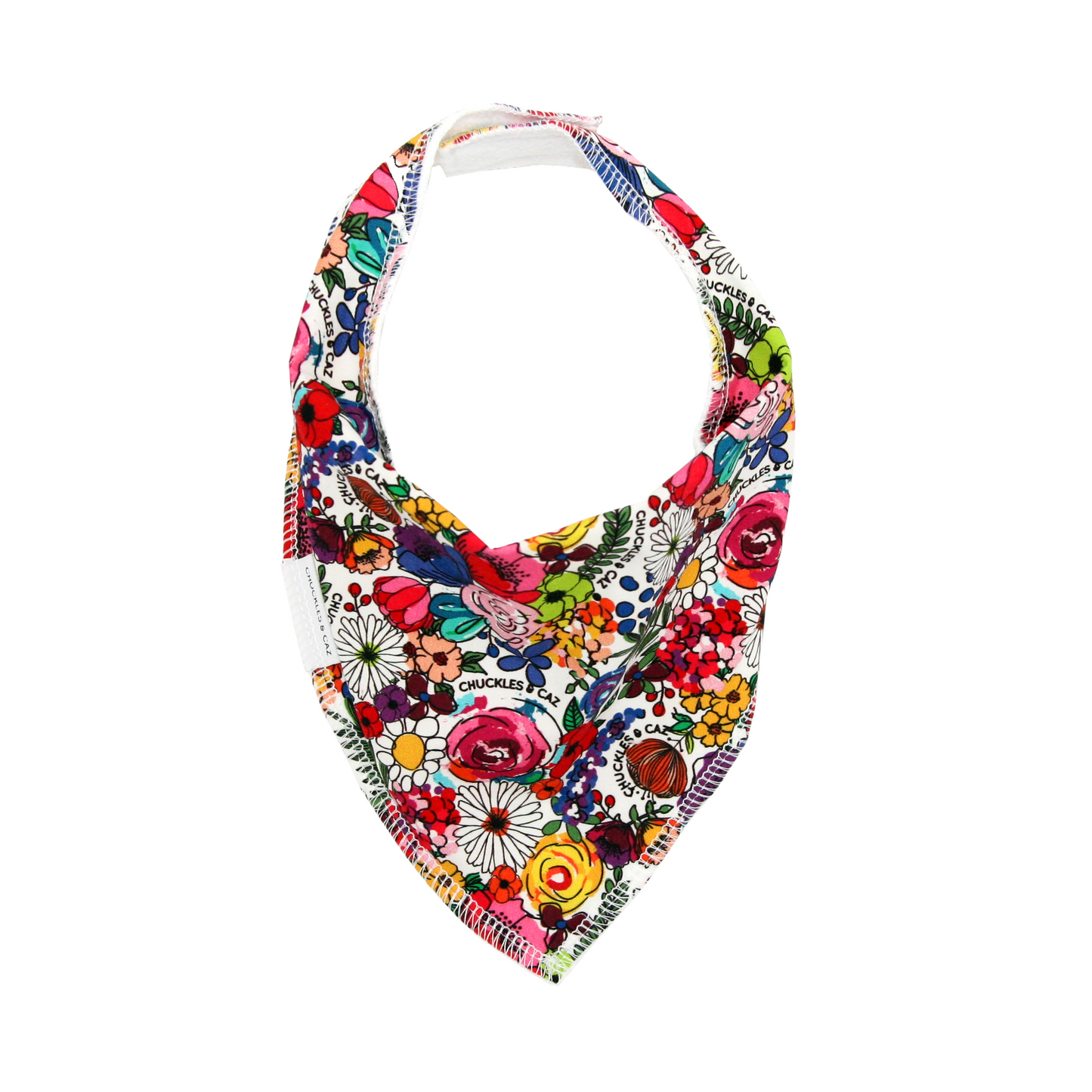 Super Floral Baby Booties & matching Dribble Bib - Gift Set - Chuckles & Caz