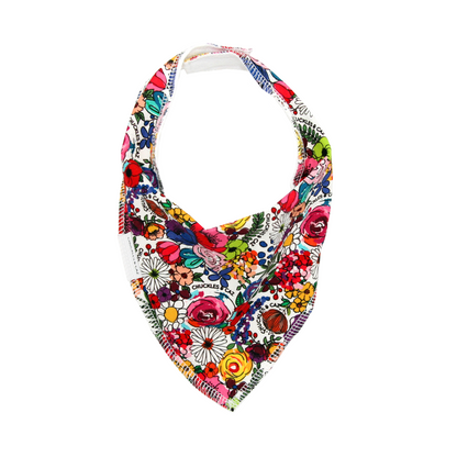 Super Floral Baby Booties & matching Dribble Bib - Gift Set - Chuckles & Caz