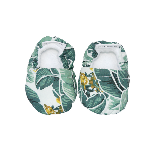 Tropical Palm Baby Booties - Chuckles & Caz