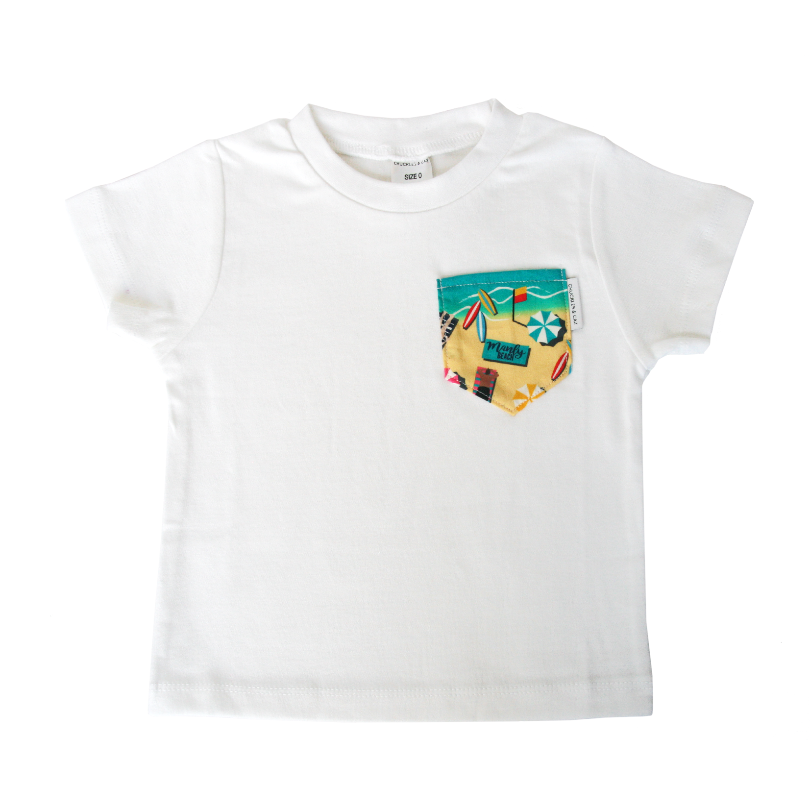 Manly Beach Print Pocket Tee - Chuckles & Caz