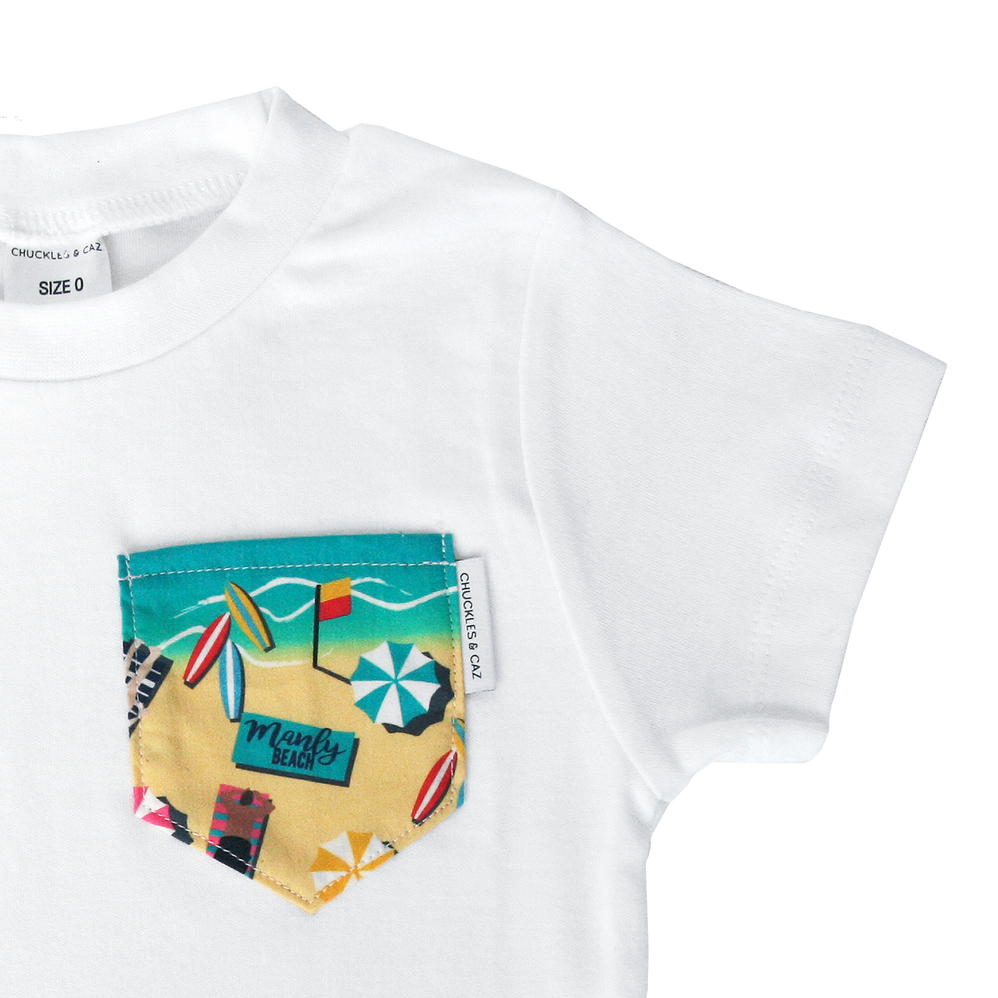 Manly Beach Print Pocket Tee - Chuckles & Caz