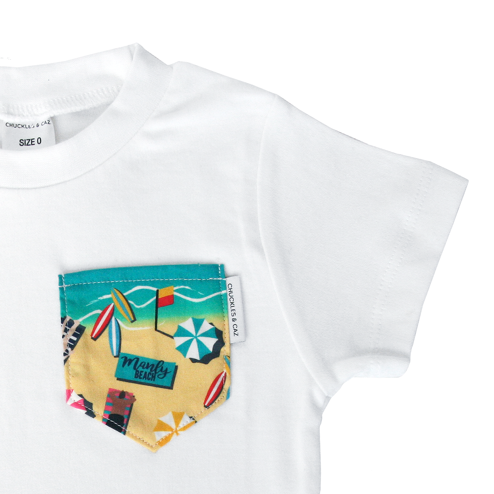Manly Beach Print Pocket Tee - Chuckles & Caz