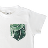 Tropical Palm Print Pocket Tee & matching Dribble Bib - Gift Set - Chuckles & Caz