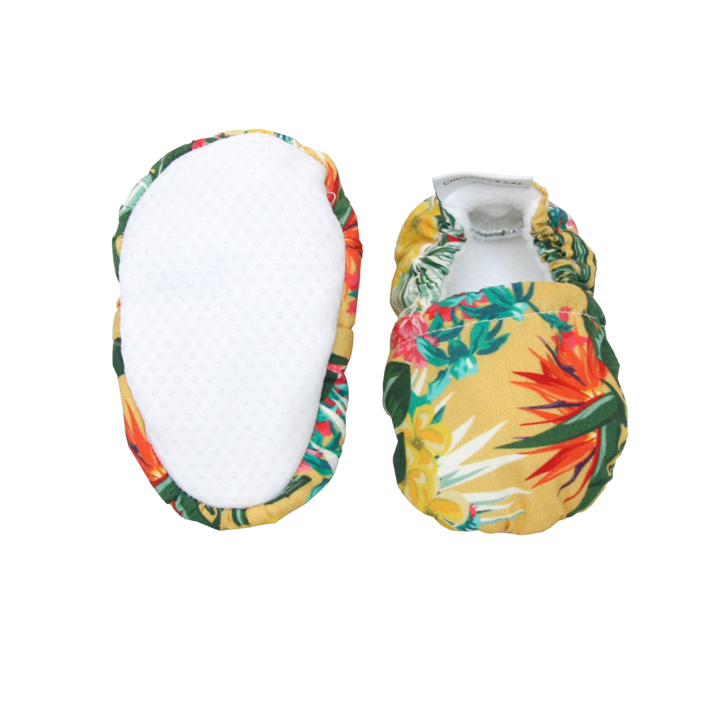 Yellow Hawaiian Baby Booties - Chuckles & Caz